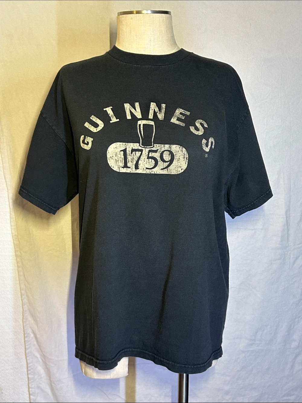Guinness Black Short-Sleeve Logo Tee Size Large